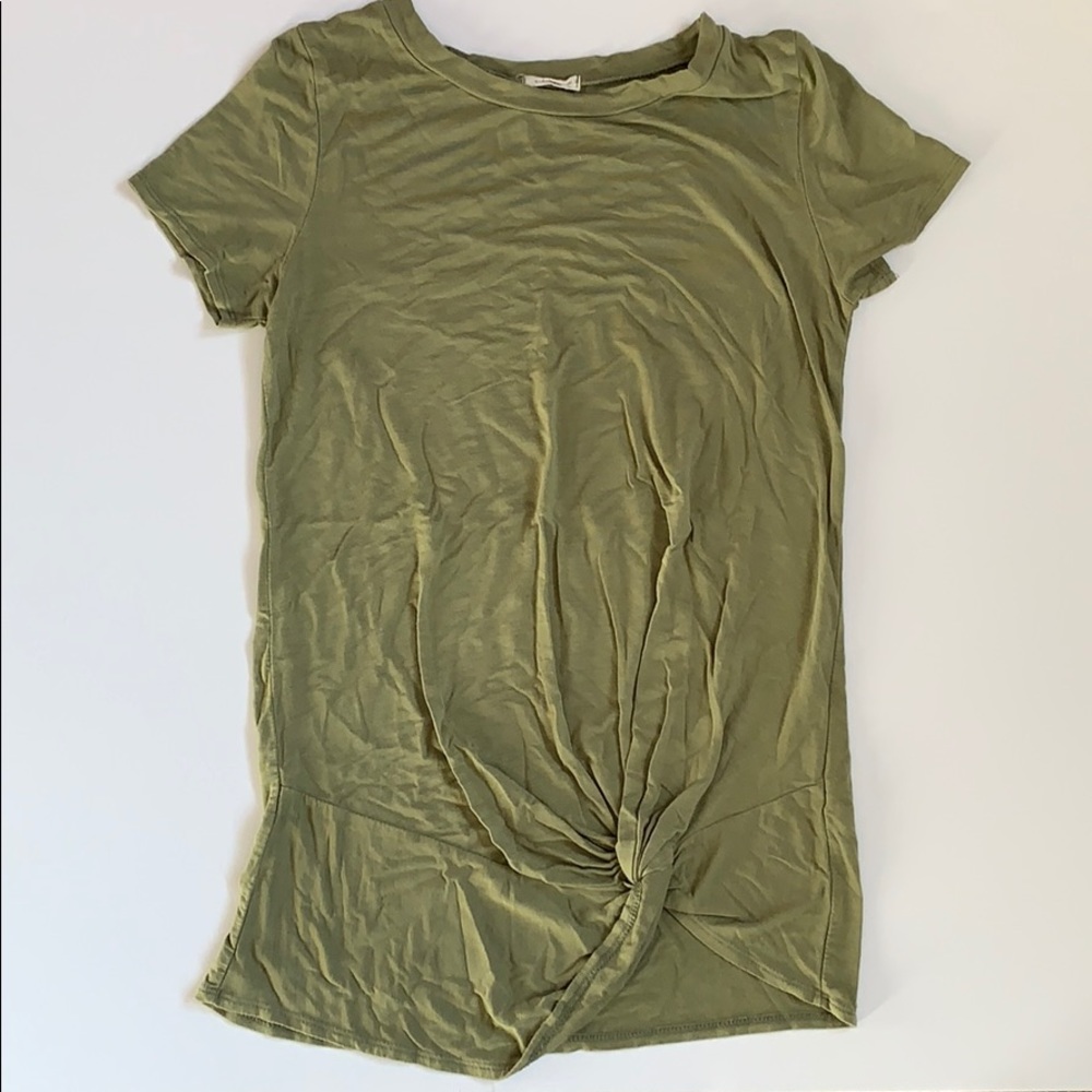 Olive twist boutique tee